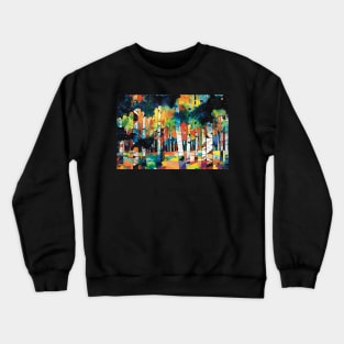 Colorful Night Forest Crewneck Sweatshirt